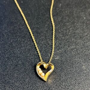 Beautiful Gold Heart Costume Necklace